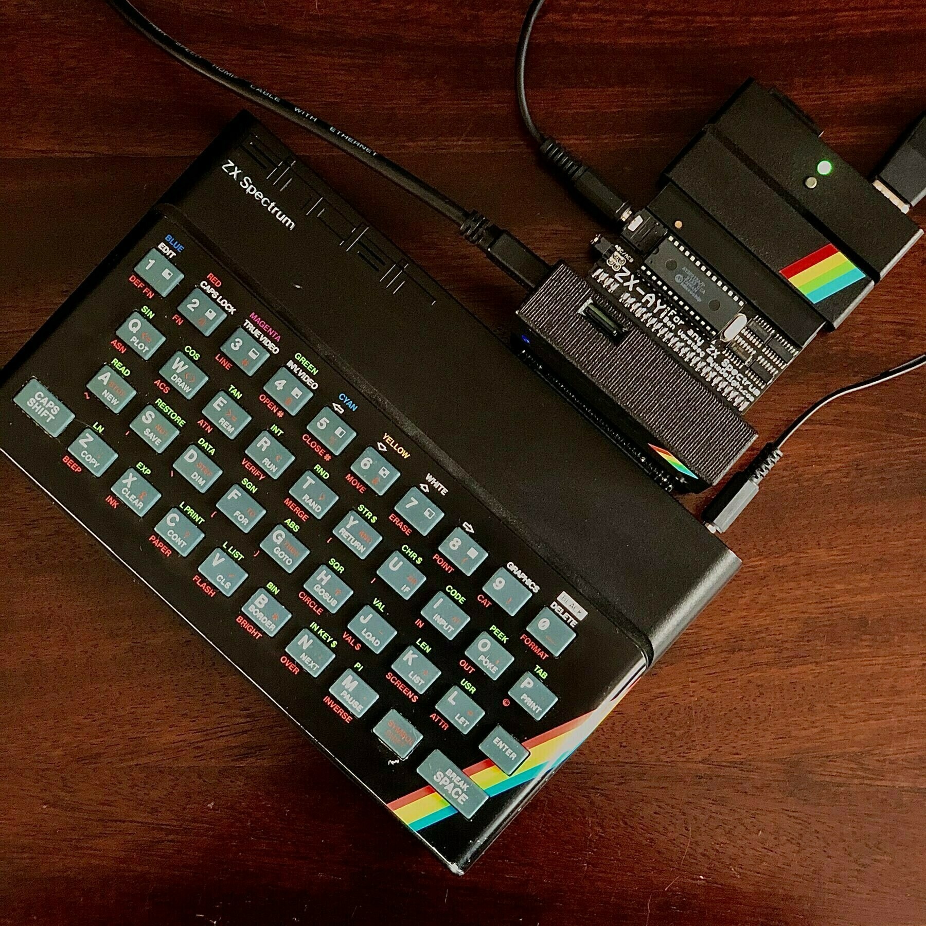 ZX Spectrum 48K with ZX-HD, ZX-AY, and DivMMC Future